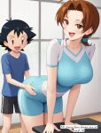  ai-generated ash_ketchum delia_ketchum highres incest mother_and_son non-web_source pokemon 