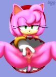 2024 aerosin amy_rose anus bedroom_eyes butt female genitals hi_res looking_at_viewer narrowed_eyes nude pussy seductive sega simple_background smile solo sonic_the_hedgehog_(series) spread_pussy spreading