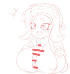  +++ 1girl artist_request bar_censor blush censored disembodied_penis erection fang monochrome octoling open_mouth paizuri penis solo_focus source_request splatoon_(series) splatoon_2 splatoon_2:_octo_expansion 