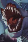  absurd_res bodily_fluids dragon feral gums_(mouth) hi_res male mouth_shot mythological_creature mythological_scalie mythology open_mouth pointy_snout saliva saliva_string scales scalie seregore solo spikes teeth_showing tongue wings 