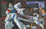  anime_screenshot character_name core_fighter english_commentary gundam key_visual magazine_scan mask mecha mixed-language_text mobile_suit newtype official_art ozaki_koichi pilot pilot_suit promotional_art robot scan science_fiction spacecraft spacesuit starfighter translation_request uso_ewin v-fin v_gundam victory_gundam 