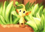  bad_deviantart_id bad_id black_eyes colored_skin grass leaf looking_up no_humans no_mouth pikmin_(creature) pikmin_(series) pointy_ears romaji_commentary solo standing sweating_(artist) yellow_pikmin yellow_skin 