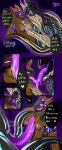 absurd_res anthro armor blue_armor blush breasts brown_body brown_fur dialogue duo female french_kissing fur goo_creature handsomewaifu hi_res humanoid kissing lua_(pacothegint) machine male male/female nipples open_mouth penis_between_breasts pink_face pink_nipples protogen protogen_visor tentacles
