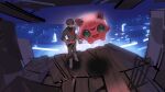  1boy belt black_eyes boots closed_mouth commentary grey_belt grey_footwear hand_on_own_hip hat holding holding_poke_ball jacket jigglypuff logo male_focus matwvv night pants poke_ball poke_ball_(basic) pokemon pokemon_(creature) pokemon_hgss short_hair standing team_rocket team_rocket_grunt team_rocket_uniform 