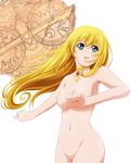  absurdres blonde_hair blue_eyes breasts colette_brunel collet_brunel highres jewelry long_hair nipples nude nude_filter photoshop tales_of_(series) tales_of_symphonia uncensored 