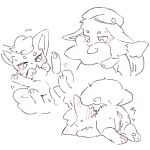 1:1 after_sex bodily_fluids cum cum_inside duo eevee female feral feral_on_feral generation_1_pokemon genital_fluids male male/female nintendo niogupoke pokemon pokemon_(species) sex vulpix