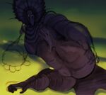 4_toes alien anthro anthrofied big_hands breasts butt claws creatures_of_sonaria featureless_breasts feet female genitals green_background hand_on_leg hi_res hotscifisex420 looking_at_viewer lying no_pupils nude on_side oxytalis presenting presenting_hindquarters presenting_pussy purple_body pussy raised_leg roblox simple_background solo thick_thighs toes unfinished white_eyes