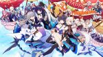  6+girls :d ;d ^_^ ahoge ai_chan aircraft airship alcohol alternate_costume animal_ears arms_up bangs bare_shoulders belt bernares black_gloves black_hair black_legwear blood_embrace blue_eyes blue_hair blue_sky blush braid breasts bronya_zaychik bronya_zaychik_(herrscher_of_reason) center_opening chibi china_dress chinese_clothes choker cleavage closed_eyes cloud collarbone cropped_jacket crossed_bangs cup day dragon dress drill_hair drinking earrings elbow_gloves eyebrows_visible_through_hair fang floating flying fox_ears fu_hua gloves hair_between_eyes hair_bun hair_ornament hair_ribbon hand_up heterochromia high_collar highres holding holding_cup honkai_(series) honkai_impact_3rd horns hot_air_balloon jacket jewelry jingwei&#039;s_wings kallen_kaslana kiana_kaslana kiana_kaslana_(void_drifter) large_breasts layered_dress light_brown_hair liliya_olyenyey long_hair looking_at_viewer low_ponytail medium_breasts multicolored_hair multiple_girls murata_himeko one_eye_closed open_clothes open_jacket open_mouth outdoors parted_bangs pink_hair project_bunny purple_hair quad_drills raiden_mei raiden_mei_(striker_fulminata) red_dress red_hair ribbon rita_rossweisse rozaliya_olyenyey seele_vollerei short_hair side_ponytail sidelocks silver_hair single_braid single_elbow_glove single_thighhigh sirin skirt sky small_breasts smile tail theresa_apocalypse theresa_apocalypse_(twilight_paladin) thick_eyebrows thighhighs very_long_hair white_dress white_gloves white_legwear yae_sakura yellow_eyes 