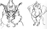 alien anthro anthrofied belly_overhang big_breasts breasts casual_nudity cheek_tuft creatures_of_sonaria digitigrade ear_tuft facial_tuft feathered_wings feathers female fluffy frown fuzzy hand_on_leg hand_on_thigh horn hotscifisex420 mammal mane multi_eye multiple_images neck_tuft nipples nude roblox sagging_breasts simple_background sketch slightly_chubby slightly_chubby_female solo sparkles standing tail thick_thighs tuft urzuk white_background wings