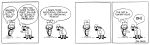 1975 20th_century 4_legs 4_panel_comic absurd_res accent ancient_art anthro arachnid arthropod black_and_white clothing comic dialogue dr._gougo duo german_accent gnat gnorm_gnat_(character) gnorm_gnat_(series) head_mirror headgear headwear hi_res humor insect jim_davis jim_davis_(artist) male medical_instrument monochrome public_domain scientific_instrument simple_background spider stereotype stomach_ache