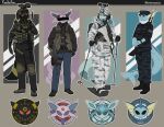 anthro armor black_body black_fur blue_body blue_fur camo clothing commando eeveelution espeon fur generation_1_pokemon generation_2_pokemon generation_4_pokemon glaceon group hat headgear headwear helmet insignia kamilvankravv knee_pads male military military_cap military_uniform navy night_vision_goggles nintendo pokemon pokemon_(species) purple_body purple_fur recon simple_background ski special_forces umbreon uniform vaporeon weapon