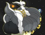 2022 anus arceus areola balls big_balls big_breasts breasts butt cosmic_background digital_drawing_(artwork) digital_media_(artwork) earth feral generation_4_pokemon genitals herm huge_balls huge_breasts hyper hyper_balls hyper_breasts hyper_genitalia inkyruler intersex legendary_pokemon looking_at_viewer macro moon multi_breast nintendo nipple_clamp nipple_piercing nipples nude origin_(st4rsk1mm3r) piercing planet pokemon pokemon_(species) purple_eyes pussy sky solo space space_background star starry_background starry_sky tail white_body