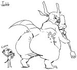 2022 ambiguous_gender anthro anus armor artist_name asylum_demon barely_visible_anus big_butt butt camera camera_flash carrying_weapon dark_souls demon duo fromsoftware gesture hand_gesture headgear helmet human jubb mammal melee_weapon monochrome nude onomatopoeia raised_tail rear_view simple_background size_difference sound_effects standing sword tail taking_picture taking_selfie text v_sign weapon wearing_armor white_background