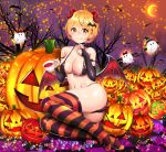  ass bikini halloween hololive horns nakura_haru swimsuits tail thighhighs wings yozora_mel 