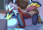 abdl absurd_res adult_baby ageplay animal_humanoid anthro avian avian_feet avian_humanoid beak bed bib braviary cloth_diaper clothed clothing cloud computer diaper diaper_blowout diaper_fetish diaper_humping diaper_use electronics endoudouhu fan_character fastener feathered_wings feathers feces feet furniture generation_5_pokemon grinding hi_res hug hugging_object hugging_pillow humanoid humping_diaper illuminated infantilism laptop light looking_at_computer looking_at_laptop looking_at_object looking_at_porn looking_pleasured male masturbation moonlight multicolored_body nado_soarian night nintendo pillow pillow_humping pokemon pokemon_(species) pokemorph pooping pornography raised_tail roleplay shadow sigh sighing soiled_diaper soiling soiling_diaper solo star tail tail_feathers talons toes unclean_diaper used_diaper using_diaper watching_video wearing_diaper window wings