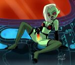 2019 alien alien_humanoid armwear blush breasts choker cleavage clothed clothing dated dildo dildo_in_pussy dildo_insertion disney elbow_gloves female fishnet_clothing fishnet_legwear freckles garter_belt garter_straps gloves green_body green_skin hair half-closed_eyes handwear humanoid humanoid_pointy_ears jewelry legwear long_hair looking_down lord_dominator masturbation narrowed_eyes necklace noseless not_furry open_mouth penetration pink_sclera pointy_ears sex_toy sex_toy_in_pussy sex_toy_insertion signature solo spread_legs spreading teeth thigh_highs uma_yorokobi underwear vaginal vaginal_masturbation vaginal_penetration wander_over_yonder