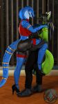 3d_(artwork) 5_fingers absurd_res accessory anthro anthro_on_anthro black_body black_bottomwear black_clothing black_fur black_hair black_legwear black_nose black_pants black_shorts black_stockings blue_body blue_skin boots bottomwear breasts canid canine canis clothed clothed_anthro clothed_female clothing cobra_(petruz) digital_media_(artwork) duo ears_up female female/female fingers footwear foreplay fox fur furgonomics green_body green_fur hair hi_res high_heels hotpants humanoid_hands inside jade_(greenfox24) jewelry leg_on_hip legwear mammal markings misty_(unknownplaces) multicolored_body multicolored_fur pants reptile ring_(marking) ringed_tail scalie sex shirt shoes shorts small_breasts smile smiley_face snake snake_(petruz) snake_hood source_filmmaker_(artwork) stand_and_carry_position standing standing_sex stockings striped_body striped_markings striped_tail stripes tail tail_accessory tail_jewelry tail_markings topwear white_ears wolf wolf_(petruz) xpasha122x
