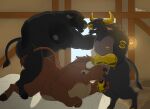  2022 all_fours anal anthro arm_hair arm_tattoo arm_tuft aroused ass_up back_hair ball_grab ball_grasp balls barazoku beard belly biceps black_hair body_hair bovid bovine brown_hair butt calf_muscles cattle chest_hair deltoids ear_piercing elbow_tuft eye_contact facial_hair facial_piercing fellatio forearm_hair forearm_muscles forearms genitals gold_(metal) gold_balls gold_nipples gold_nose gold_tattoo group hair hairy hi_res horn horn_grab inside lamp lantern leaning leaning_forward looking_at_another looking_pleasured male male/male mammal manly mature_male melancholiclion musclegut muscular muscular_arms muscular_legs muscular_thighs nipples nose_piercing nose_ring nude oral pecs penile piercing ring_piercing sex shoulder_tattoo slightly_chubby spitroast standing stubble tail tail_grab tattoo taur triceps trio tuft yellow_eyes yellow_horn 