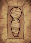 ambiguous_form ambiguous_gender bdsm bondage bound brown_wraps buried hi_res impending_doom mummification mummified mummy mummy_wrappings solo struggling tomb trapped trevor-fox undead wrappings