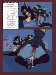2025 anthro anthro_on_feral balls bestiality bite bodily_fluids collar comic cum cum_in_pussy cum_inside cum_on_feet dialogue digital_drawing_(artwork) digital_media_(artwork) doggystyle duo eeveelution english_text feet female female_penetrated feral from_behind_position generation_2_pokemon generation_4_pokemon genital_fluids genitals hair hi_res humor interspecies lucario male male/female male_penetrating male_penetrating_female multiple_scenes nintendo nipples nude open_mouth penetration penis perching_position pokemon pokemon_(species) pussy rockpankake sex simple_background size_difference smile sound_effects tail text tongue umbreon vaginal