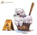  bucket canid canine canis cryptid-creations domestic_dog mammal mop solo 