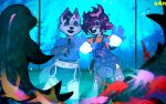 abdl absurd_res ageplay anthro aquarium canid canine canis clean_diaper clothed clothing coltie deer diaper diaper_fetish digital_media_(artwork) domestic_dog duo english_text excited feral fish fish_tank fox fur hair hi_res horn infantilism looking_at_viewer male male/male mammal marine open_mouth pacifier pacifier_clip pinniped public_aquarium roleplay s4n seal smile surprised_expression tail text vivarium water wearing_diaper
