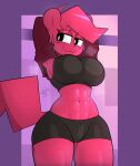 2025 absurd_res anthro athletic athletic_anthro athletic_female athletic_wear big_breasts bodily_fluids bottomwear breasts buxy clothed clothed_anthro clothed_female clothing crop_top dated digital_drawing_(artwork) digital_media_(artwork) eye_through_hair eyebrow_through_hair eyebrows female female_anthro front_view glistening_eyelids hair hands_behind_head hi_res looking_aside mammal mouth_closed musk musk_clouds nano_(buxy) navel pink_body pink_ears pink_hair pink_tail portrait rodent sciurid shirt shorts small_waist solo sweat sweaty_abs sweaty_legs sweaty_thighs tail thick_thighs three-quarter_portrait tight_clothing tight_topwear topwear translucent translucent_hair tree_squirrel wide_hipped_anthro wide_hipped_female wide_hips