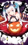  cleavage halloween heterochromia kagura_mea snozaki stockings thighhighs wings 