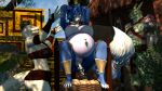 16:9 3d_(artwork) 4_toes 5_fingers anklet anthro armor arms_tied bandage bandaged_hand basket bdsm belly big_belly big_breasts big_butt black_sclera blue_body blue_fur blue_hair bodily_fluids bondage boots bottomwear bound bra bracelet bracers breasts butt canid canine circlet claws clothed clothed_anthro clothed_female clothed_male clothing container day digital_media_(artwork) egg egg_from_pussy feet female fingers footwear forest fox fur furgonomics gauntlets genital_fluids genitals gloves gold_(metal) gold_jewelry green_body green_eyes green_scales group hair handwear hi_res holding_melee_weapon holding_object holding_polearm holding_spear holding_weapon horn huge_belly jewelry jungle kneeling krystal_(star_fox) legs_tied lizard lizard_(petruz) loincloth looking_pleasured male mammal markings melee_weapon multicolored_body multicolored_fur muscular muscular_anthro muscular_male navel navel_piercing nintendo nipple_piercing nipples nude nude_anthro nude_female open_mouth oviposition pauldron piercing plant polearm pregnant pregnant_anthro pregnant_female priest pussy raised_arms reptile restraints ritual rope rope_bondage scales scalie sharpclaw_(star_fox) shoes shrub source_filmmaker_(artwork) spear star_fox tattoo teal_eyes tent thevestige thick_thighs toes tongue tongue_out tree tribal tribal_markings tribal_tattoo trio underwear vaginal_fluids warfare_krystal weapon white_body white_fur white_scales widescreen
