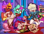  bar_censor bleeding blood blood_on_arm blood_on_clothes blood_on_face blood_on_ground blood_on_hands blood_splatter blood_stain brawl_stars cannibalism censored corpse death disembowelment dismemberment draco_(brawl_stars) ero_guro execution exposed_bone guro gus_(brawl_stars) highres ibispaint intestines murder mutilation necrophilia nosebleed ollie_(brawl_stars) organs pool_of_blood ryona sandy_(brawl_stars) severed_limb sillywillydillydally violence 