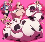 2025 2_fingers 5_fingers abstract_background absurd_res animal_humanoid animal_print animal_print_bikini anthro arc_system_works artist_name belly big_belly big_breasts big_butt bikini black_bottomwear black_clothing black_gloves black_handwear black_nose black_skirt black_spots blonde_hair blue_eyes blush bodily_fluids bottomwear bovid bovid_humanoid bovine bovine_humanoid breasts bridget_(guilty_gear) brown_hair butt cattle cattle_humanoid clothing cow_print cow_print_bikini digital_media_(artwork) emanata embarrassed eyelashes eyes_closed featureless_breasts female fingerless_gloves fingers gesture gloves growth guilty_gear hair hand_gesture handwear hi_res hooves horn horn_growth huge_belly huge_breasts huge_butt human humanoid hyper hyper_belly lidded_eyes looking_back lying mammal mammal_humanoid may_(guilty_gear) morbidly_obese morbidly_obese_anthro morbidly_obese_female morbidly_obese_humanoid mrunclephuncle navel nude nude_anthro nude_female obese obese_anthro obese_female obese_human obese_humanoid on_side onomatopoeia open_mouth open_smile overweight overweight_anthro overweight_female overweight_human overweight_humanoid pattern_bikini pattern_clothing pattern_swimwear pirate_hat purse side_view skirt smile solo_focus sound_effects species_transformation spots standing sweat sweatdrop swimwear tail tail_growth tail_tuft text thumbs_up topwear trans_(lore) trans_woman_(lore) transformation transformation_sequence tuft two-piece_swimsuit weight_gain white_body white_horn