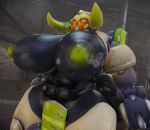 3d_(artwork) absurd_res areola armor big_breasts big_butt blizzard_entertainment breasts butt digital_media_(artwork) female hi_res horn huge_breasts huge_butt huge_hips machine metal metallic_body montgomery_glands nipples omnic orisa_(overwatch) overwatch puffy_areola puffy_nipples robot slightly_chubby solo taur vensaku wet wet_body wide_hips