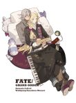  2boys antonio_salieri_(fate) argyle_clothes argyle_jacket black-framed_eyewear black_jacket black_socks blanket blonde_hair blue_pants bow braid brown_pants cable carpet cellphone closed_mouth collared_shirt couple crossed_ankles denim expressionless eyelashes fate/grand_order fate_(series) full_body glasses green_eyes grey_hair grey_sweater hair_between_eyes hair_bow hair_over_shoulder happy holding holding_tablet_pc jacket jeans long_hair long_sleeves male_focus medium_hair multiple_boys musical_note on_bed pale_skin pants phone piano_print pillow purple_bow purple_slippers shirt single_braid sitting sitting_on_lap sitting_on_person slippers smartphone smile socks starshadowmagician striped_clothes striped_socks stuffed_animal stuffed_rabbit stuffed_toy sweater sweater_jacket tablet_pc turtleneck turtleneck_sweater under_covers vertical-striped_clothes vertical-striped_socks very_long_hair white_background white_shirt wolfgang_amadeus_mozart_(fate) yaoi 