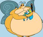 2016 3_toes 4_fingers antennae_(anatomy) anthro arms_bent arthropod barefoot belly big_belly big_breasts black_sclera blonde_hair blue_background blue_bottomwear blue_clothing blue_shorts blue_tail blue_wings blush blush_lines bottomwear breasts brown_fingers brown_toes carrying_another cheek_tuft claw_toes claws clothed clothed_anthro clothed_male clothing digital_drawing_(artwork) digital_media_(artwork) dragon duo english_description european_mythology eyes_closed facial_tuft featureless_breasts feet female female_anthro fingers flat_colors fully_clothed fully_clothed_anthro fully_clothed_male fur green_clothing green_shirt green_t-shirt green_topwear guitar hair holding_guitar holding_musical_instrument holding_object huge_belly insect insect_wings lepidopteran looking_at_another male membrane_(anatomy) membranous_wings morbidly_obese morbidly_obese_anthro morbidly_obese_female moth mouth_closed mouthless multicolored_body multicolored_fur multicolored_scales musical_instrument mythological_creature mythological_scalie mythology non-mammal_breasts noseless nude nude_anthro nude_female obese obese_anthro obese_female overweight overweight_anthro overweight_female plucked_string_instrument sarasvati_(nichara) scales scalie shirt shorts simple_background size_difference smaller_anthro smaller_male standing string_instrument t-shirt tail theinflationator toes topwear tuft two_tone_body two_tone_fur two_tone_scales two_tone_tail western_dragon white_claws white_eyes white_tail wide_hipped_anthro wide_hipped_female winged_dragon wings yellow_body yellow_fur