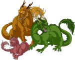  2009 age_difference alpha_channel amber_eyes asian_mythology barbel_(anatomy) beard blue_eyes claws cub dragon east_asian_mythology eastern_dragon facial_hair feral flesh_whiskers horn mkx mythology red_eyes scalie simple_background size_difference transparent_background young 
