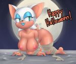  big_breasts big_butt breasts butt chiropteran female fur hi_res mammal nude rouge_the_bat ruruduu smile solo sonic_(series) teal_eyes 