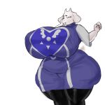 1:1 absurd_res anthro big_breasts boss_monster_(undertale) bovid breasts caprine clothed clothing female fully_clothed fur goat hi_res horn huge_breasts hyper hyper_breasts iljajop long_ears mammal robe scut_tail short_tail solo standing tail thick_thighs toriel undertale_(series) white_body white_fur wide_hips