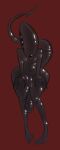 alien alien_(franchise) anthro balls big_balls chaplin_(hhbrother) genitals glistening glistening_body glistening_lips hhbrother hi_res lips male penis saggy_balls seductive simple_background sketch small_penis solo xenomorph