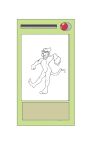 andromorph bandai_namco bookman_v border card clothing dancing digimon digimon_(species) digimon_adventure etemon eyewear gameplay_mechanics haplorhine humanoid intersex mammal monkey primate simple_background solo suit sunglasses white_border