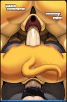 absurd_res anthro anus balls biped brielle_(owligatorstudios) butt canid canine canis comic dialogue domestic_dog duo english_text erection female female_penetrated foreskin fur genital_raphe genitals glistening glistening_genitalia glistening_penis gynomorph_(lore) hi_res humanoid_genitalia humanoid_penis male male/female male_penetrating male_penetrating_female mammal owligatorstudios penetration penile penile_penetration penis penis_in_vagina profanity raphe_(anatomy) sam_(owligatorstudios) scrotal_raphe sex tail text vaginal vaginal_penetration vulva