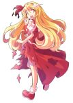  1girl alphes_(style) back_bow blonde_hair bow cat commentary_request dairi ellen_(touhou) from_side full_body hair_ribbon hairband large_variant_set long_hair looking_at_viewer open_mouth parody pet puffy_short_sleeves puffy_sleeves red_bow red_hairband red_ribbon red_shoes red_skirt red_vest ribbon shirt shoes short_sleeves simple_background skirt socks sokrates_(touhou) solo style_parody surprised sweatdrop tachi-e torn_clothes torn_skirt torn_sleeves torn_vest touhou touhou_(pc-98) transparent_background variant_set vest white_cat white_shirt white_socks yellow_eyes 
