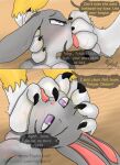 absurd_res bandai_namco canid canine comic dialogue digimon digimon_(species) dirty dirty_feet disney dominant duo english_text feet female foot_fetish foot_in_mouth foot_on_face foot_suck fox hi_res judy_hopps lagomorph leporid licking mammal nightartf paws rabbit renamon sucking text toe_in_mouth toe_suck toes tongue zootopia