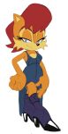 2025 anthro archie_comics blue_eyes brown_body brown_fur chipmunk clothing dress female footwear fur ground_squirrel guillion hi_res high_heels legwear long_socks mammal rodent sally_acorn sciurid sega shoes solo sonic_the_hedgehog_(archie) sonic_the_hedgehog_(comics) sonic_the_hedgehog_(series) thigh_highs