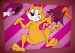 2024 anthro artist_name black_eyes black_nose choo-choo_(top_cat) clenched_teeth clothing digital_media_(artwork) domestic_cat featureless_crotch felid feline felis front_view fur gavanzude group hanna-barbera hat headgear headwear hi_res male mammal multicolored_body multicolored_fur nude orange_body orange_fur pink_body pink_fur purple_clothing purple_hat purple_headwear purple_topwear purple_vest shocked sweater tail teeth text top_cat top_cat_(series) topwear trio two_tone_body two_tone_fur two_tone_hat undressing vest whiskers white_body white_clothing white_fur white_sweater white_topwear yellow_body yellow_ears yellow_fur yellow_tail