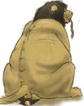anthro anus brown_body brown_fur brown_hair brown_mane domestic_cat duo eating facesitting feet felid feline felis feral forced forced_facesitting fur guide_lines hair jeri_kleinlowe larger_feral lion long_hair male male/male mammal mane nude_feral orange_body orange_fur overweight overweight_feral overweight_male pantherine rear_view sausage_link simple_background sitting_on_another size_difference tail tan_body tan_fur white_background wide_eyed