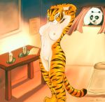  2009 anthro asian_clothing bedroom being_watched breasts candle clothing curtains dreamworks duo edit felid female furniture giant_panda inside kung_fu_panda looking_at_another male mammal master_po_ping master_tigress nipples nude pantherine peach_pussy peeping pussy shadow shanbazall signature standing stretching stripes table tiger ursid 