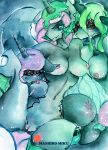  absurd_res anthro anthrofied blindfold breasts equid female friendship_is_magic group hi_res horn mammal mashiromiku my_little_pony navel nightmare_moon_(mlp) nipples nude painting_(artwork) pussy queen_chrysalis_(mlp) traditional_media_(artwork) unicorn watercolor_(artwork) 