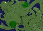  anthro big_breasts breasts cephalopod coleoid cthulhu cthulhu_mythos eldritch_horror female gideon graphite_(artwork) green_body green_nipples green_skin h.p._lovecraft huge_breasts looking_at_viewer marine mollusk monster nipples non-mammal_breasts nude octopodiform pencil_(artwork) simple_background solo tentacles traditional_media_(artwork) yellow_eyes 