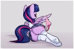  andelai bedroom_eyes big_butt bottomwear butt clothing equid female feral friendship_is_magic half-closed_eyes hi_res horn looking_back mammal my_little_pony no_underwear panties seductive skirt twilight_sparkle_(mlp) underwear winged_unicorn wings 