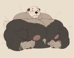 5_fingers anthro areola barazoku biceps big_muscles big_nipples big_pecs black_nose blush blush_lines bodily_fluids deltoids digital_drawing_(artwork) digital_media_(artwork) duo ear_blush eliott_(theor) eyebrows fingers fist flat_colors frown fur gloves_(marking) grey_body grey_ears grey_eyebrows grey_fur growth half-length_portrait hi_res huge_muscles huge_pecs humanoid_hands hyper hyper_muscles looking_forward male male_anthro mammal markings monotone_background motion_lines multicolored_body multicolored_fur muscle_growth muscular muscular_anthro muscular_male mustelid nipples nude nude_anthro nude_male otter pecs pink_areola pink_nipples portrait sea_otter simple_background simple_eyes solo_focus sweat theor theor_(character) three-quarter_view trapezius triceps whiskers white_body white_fur